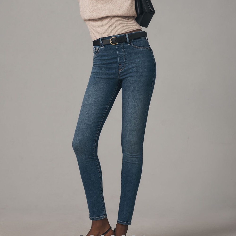 Good American Pull-On High-Rise Skinny Jeans